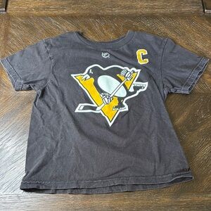 Pittsburgh Penguins - #87 Sidney Crosby Grey T-Shirt - Boys L